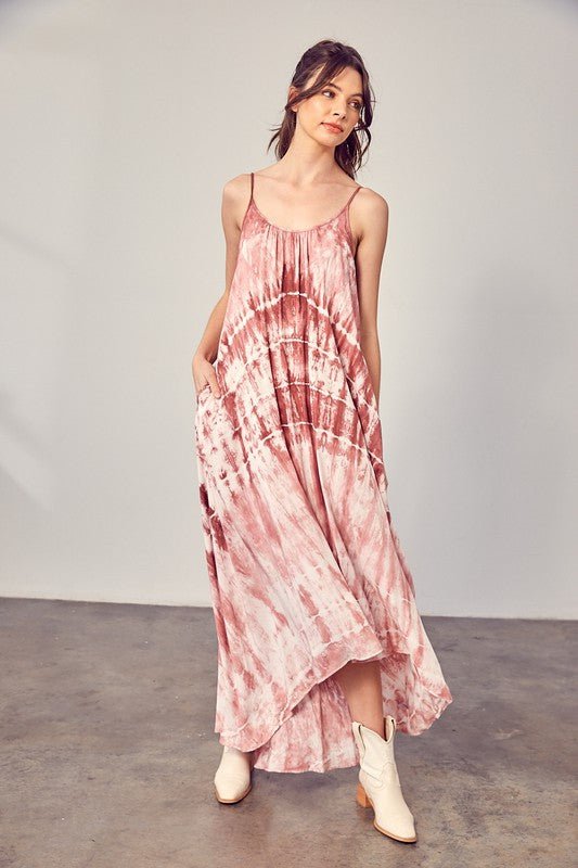 Tie-Dye Cami Maxi Dress - Drakoi Marketplace