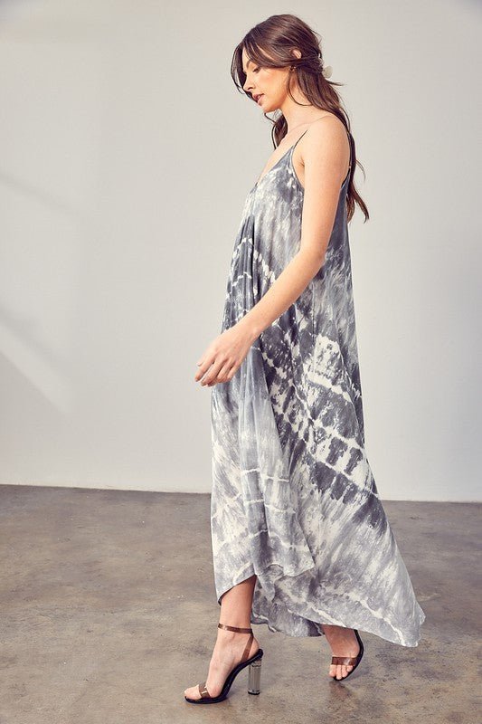 Tie-Dye Cami Maxi Dress - Drakoi Marketplace