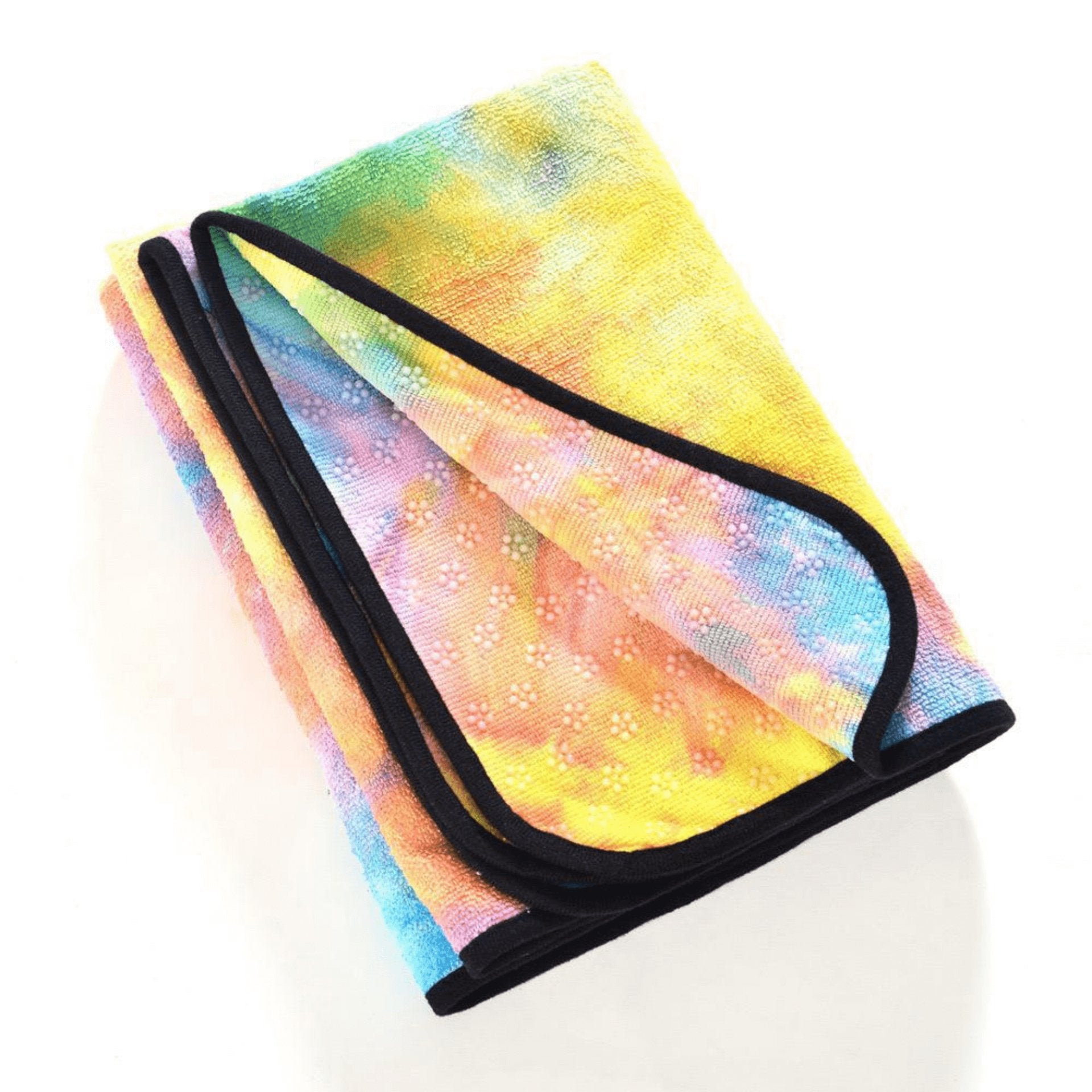 Tie Dye Yoga Mat Towel with Slip-Resistant Grip Dots - Drakoi Marketplace