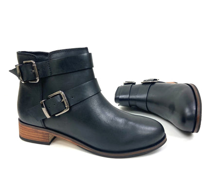 Tillie Black Stacked Bootie - Drakoi Marketplace