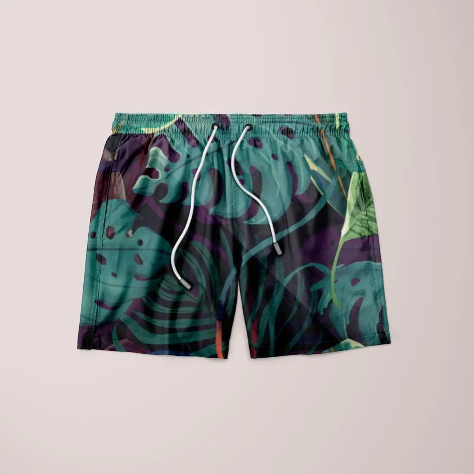 Tropical Leaves Shorts - Drakoi Marketplace