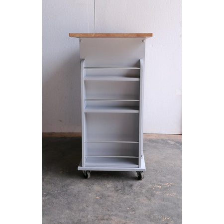 Tullarick Kitchen Cart, Natural & Gray - Drakoi Marketplace