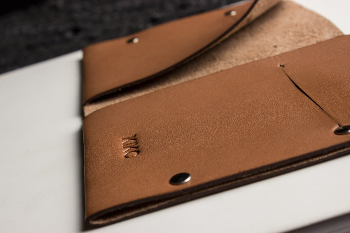 Unstitched Leather Twofold Wallet - Drakoi Marketplace