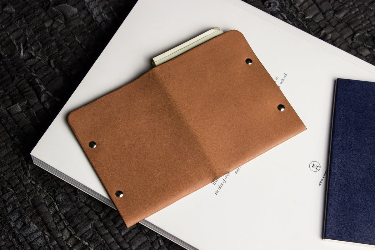 Unstitched Leather Twofold Wallet - Drakoi Marketplace