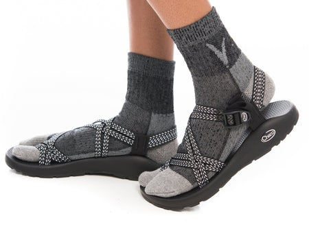 V-Toe Dark Grey Wool Casual or Hiking V-Toe Flip-Flop Tabi Big Toe Chaco Socks - Drakoi Marketplace