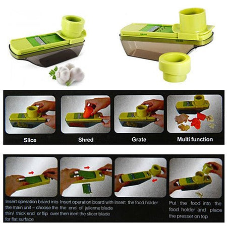 Veggie Lover's Compact Palm Sized Mini Grater and Veggie Slicer - Drakoi Marketplace