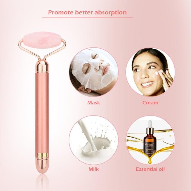 Vibra Beauty Vibrating Gemstone Roller And Magical Skin Care Massager - Drakoi Marketplace