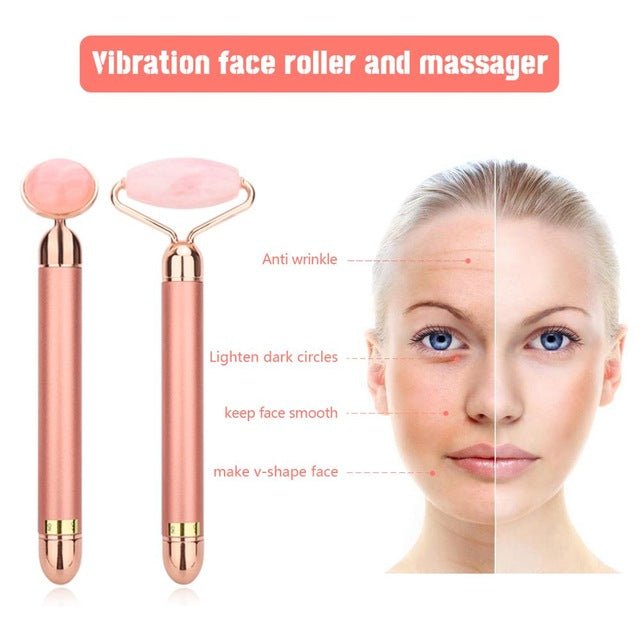 Vibra Beauty Vibrating Gemstone Roller And Magical Skin Care Massager - Drakoi Marketplace