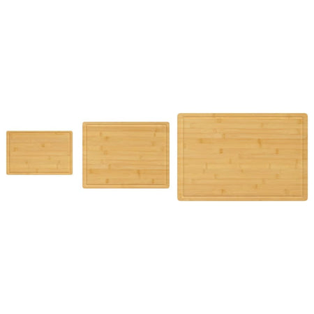 vidaXL 3 Piece Chopping Board Set Bamboo - Drakoi Marketplace