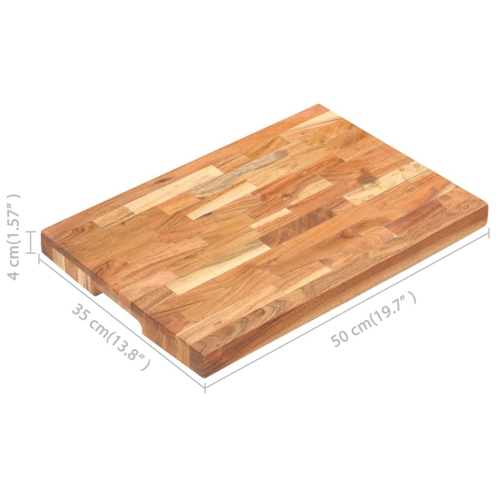 vidaXL Chopping Board 19.7"x13.8"x1.6" Solid Acacia Wood - Drakoi Marketplace