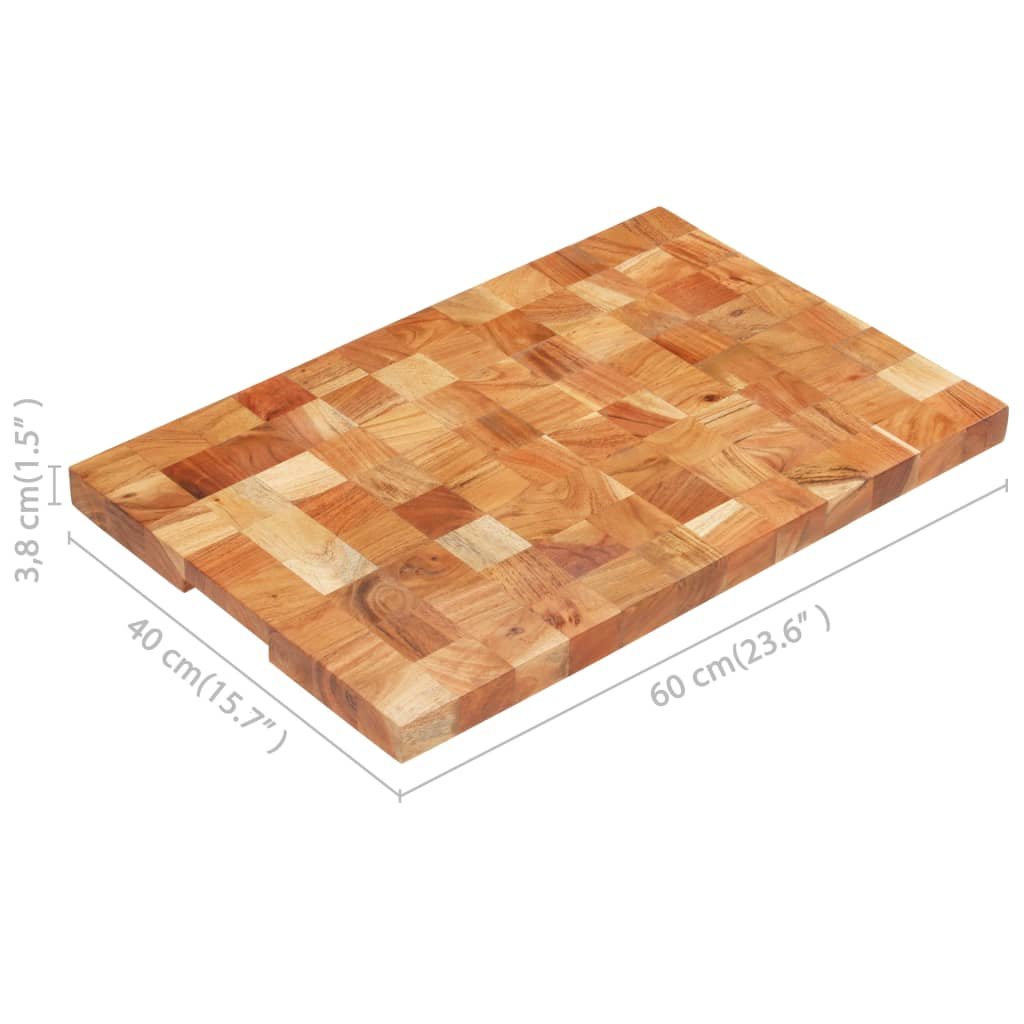 vidaXL Chopping Board 23.6"x15.7"x1.5" Solid Acacia Wood - Drakoi Marketplace