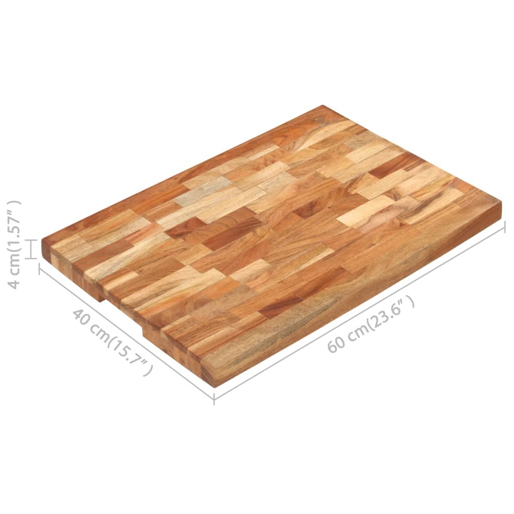 vidaXL Chopping Board 23.6"x15.7"x1.6" Solid Acacia Wood - Drakoi Marketplace