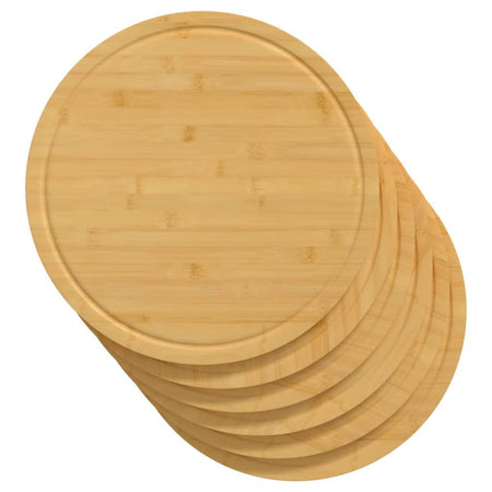 vidaXL Chopping Boards 6 pcs Ø11.8"x0.6" Bamboo - Drakoi Marketplace