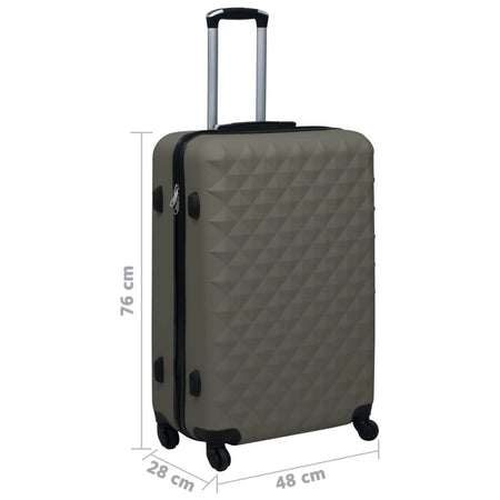 vidaXL Hardcase Trolley Anthracite ABS - Drakoi Marketplace