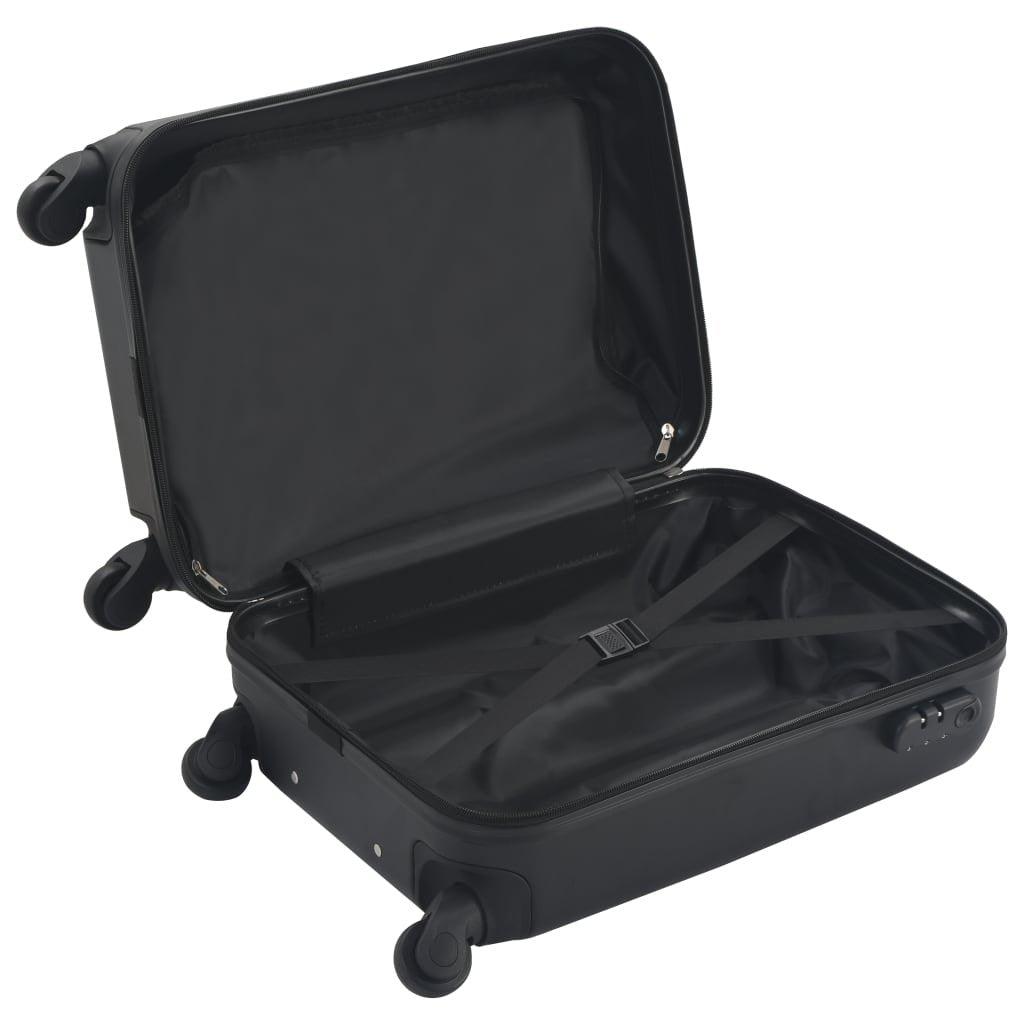 vidaXL Hardcase Trolley Black ABS - Drakoi Marketplace