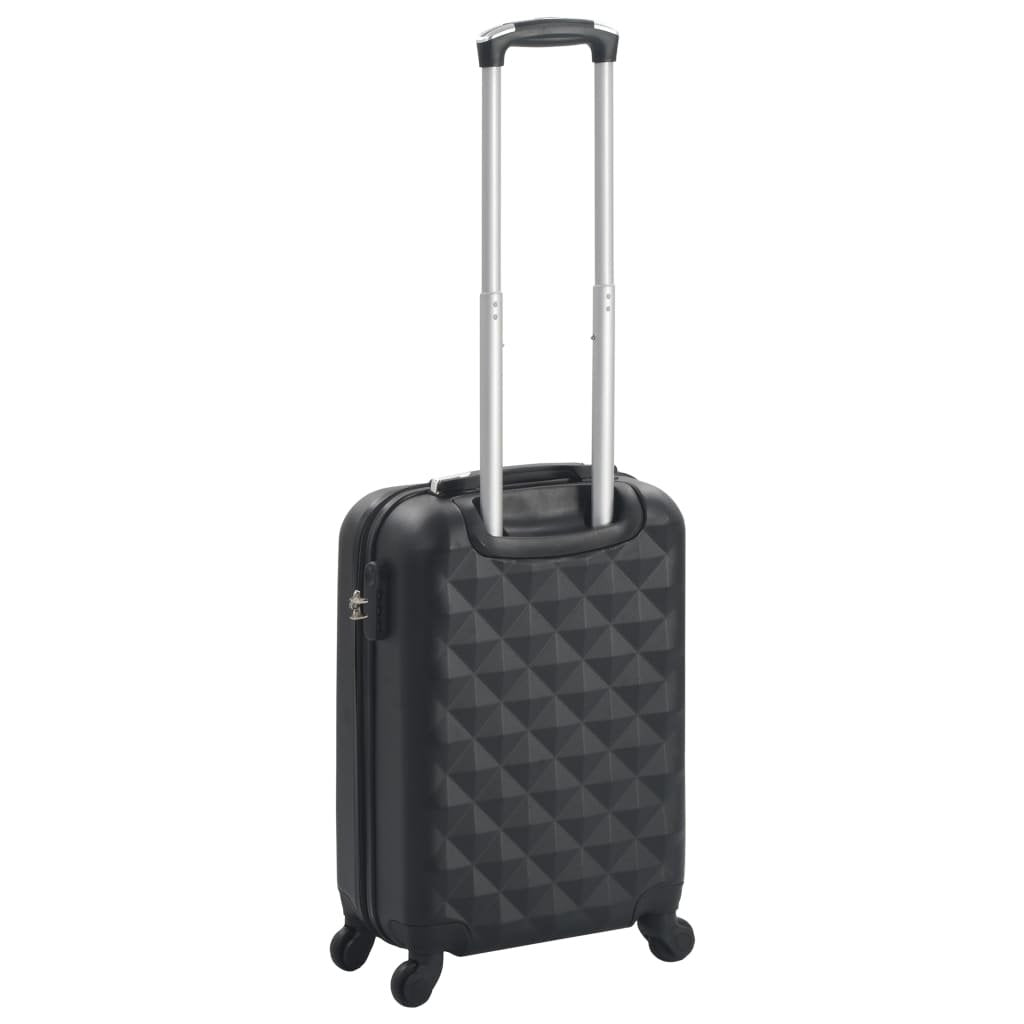 vidaXL Hardcase Trolley Black ABS - Drakoi Marketplace