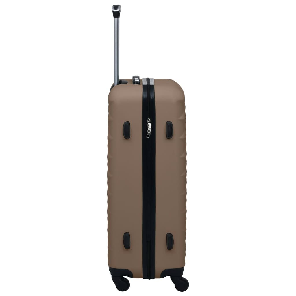 vidaXL Hardcase Trolley Brown ABS - Drakoi Marketplace