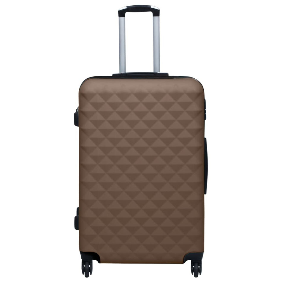 vidaXL Hardcase Trolley Brown ABS - Drakoi Marketplace