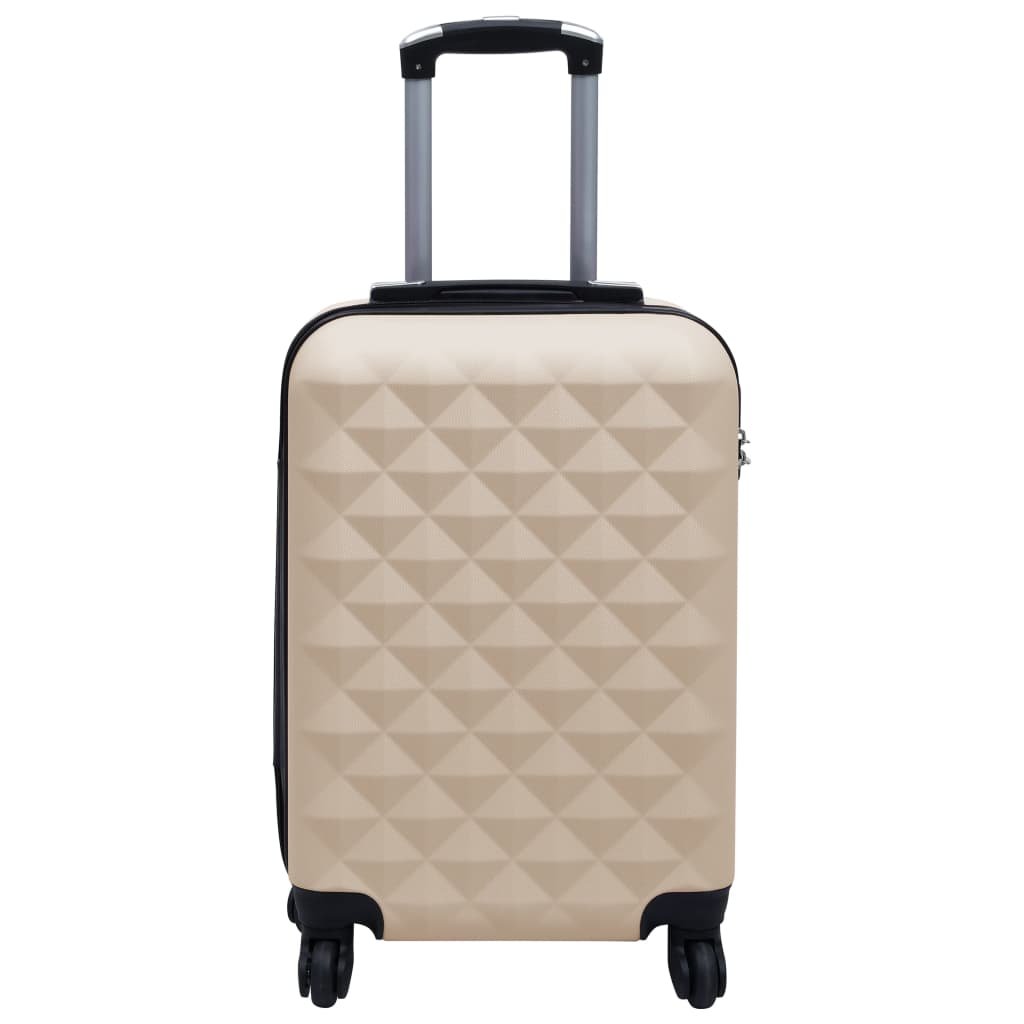 vidaXL Hardcase Trolley Gold ABS - Drakoi Marketplace