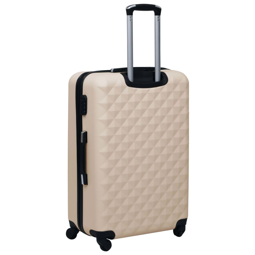 vidaXL Hardcase Trolley Gold ABS - Drakoi Marketplace