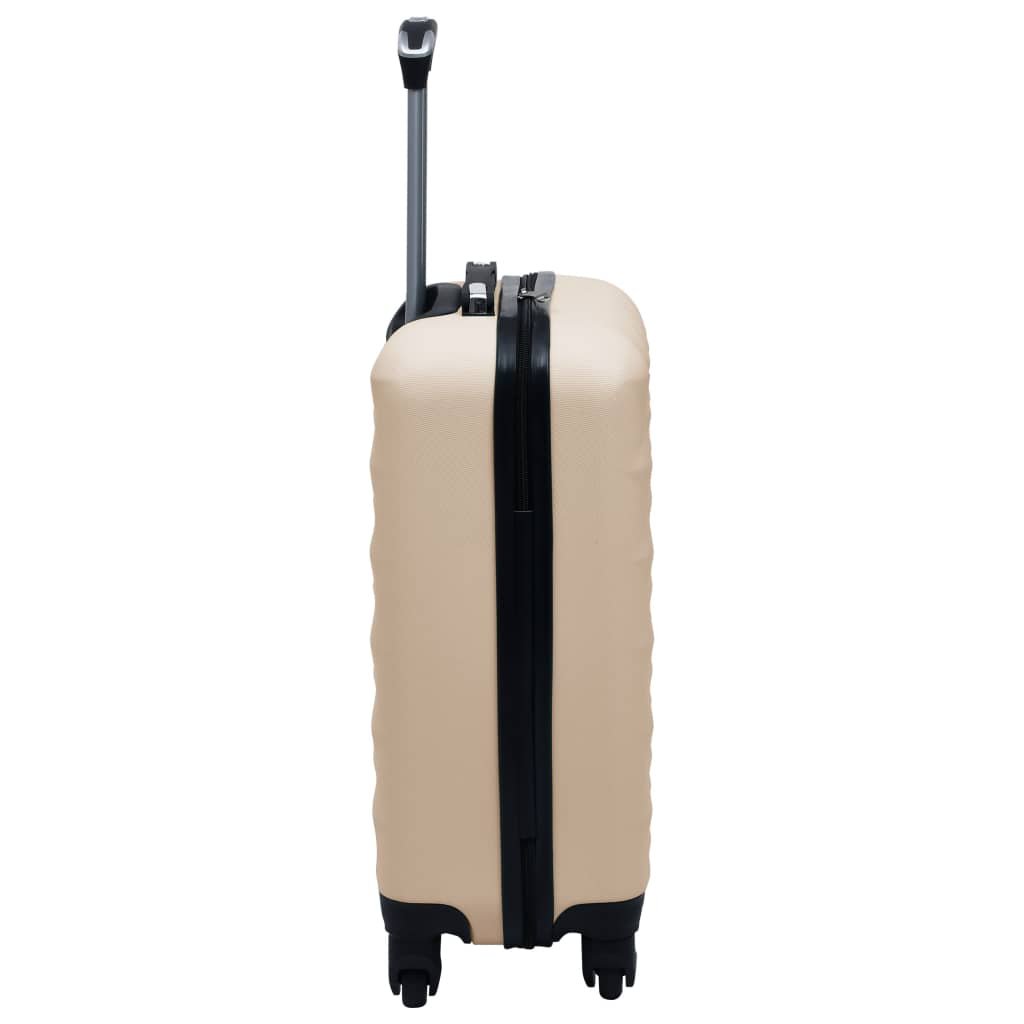 vidaXL Hardcase Trolley Gold ABS - Drakoi Marketplace