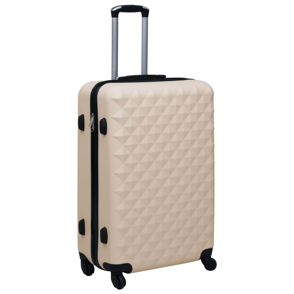 vidaXL Hardcase Trolley Gold ABS - Drakoi Marketplace