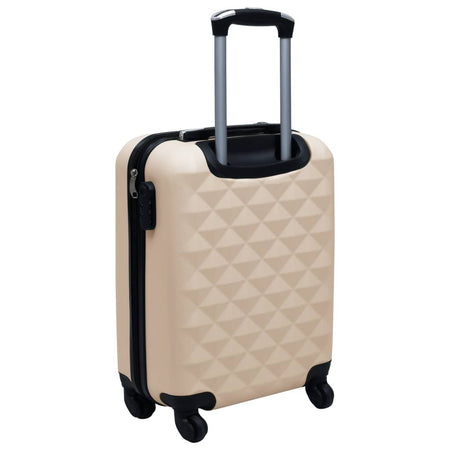 vidaXL Hardcase Trolley Gold ABS - Drakoi Marketplace