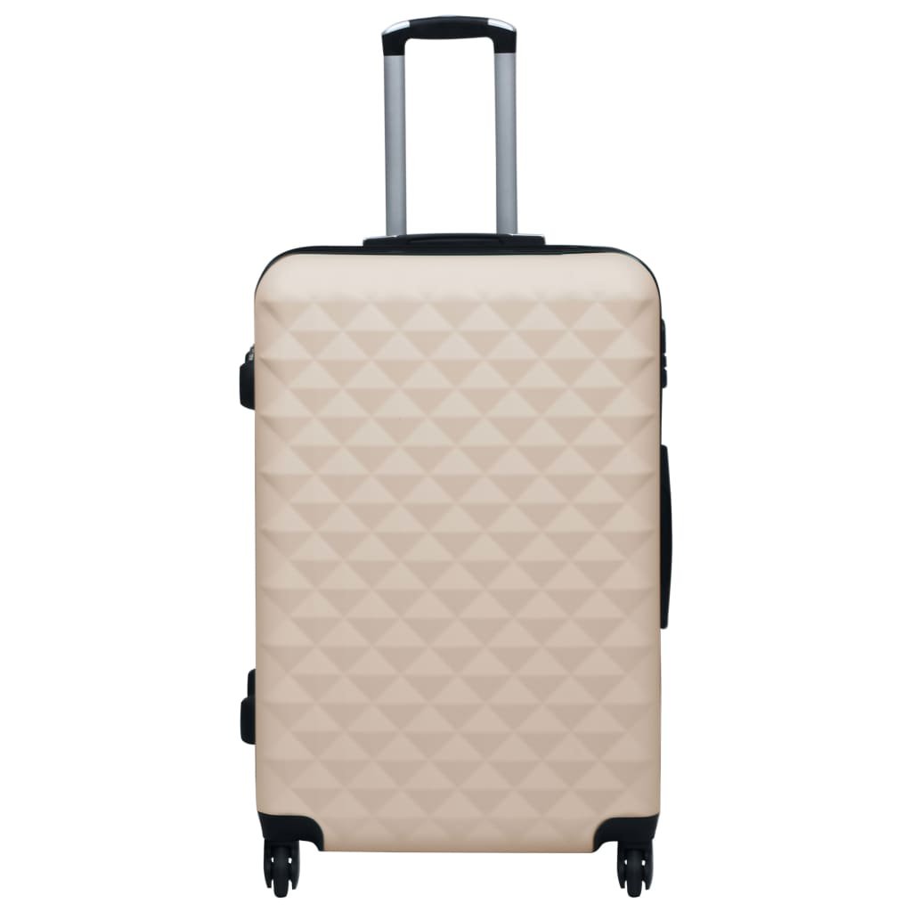 vidaXL Hardcase Trolley Gold ABS - Drakoi Marketplace