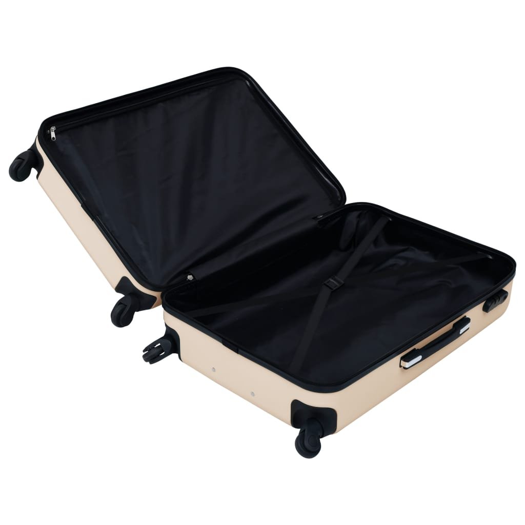 vidaXL Hardcase Trolley Gold ABS - Drakoi Marketplace