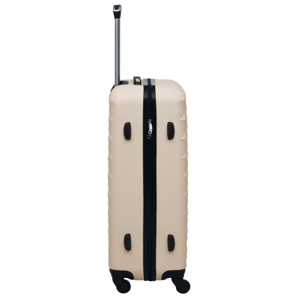 vidaXL Hardcase Trolley Gold ABS - Drakoi Marketplace