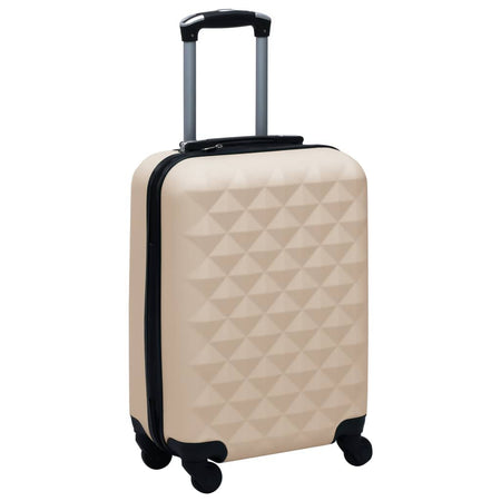 vidaXL Hardcase Trolley Gold ABS - Drakoi Marketplace