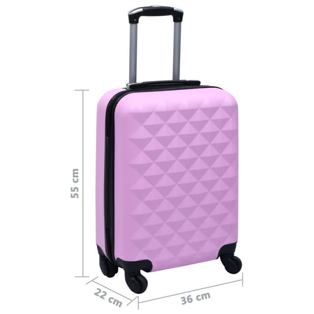 vidaXL Hardcase Trolley Pink ABS - Drakoi Marketplace