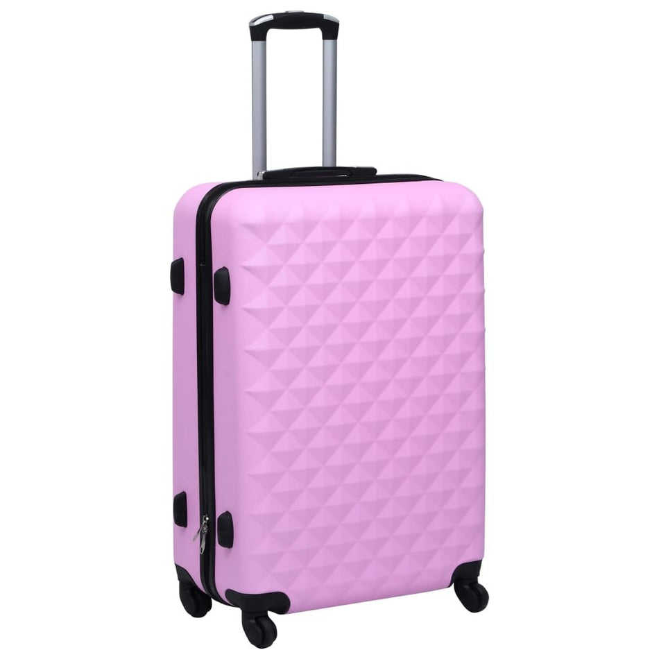 vidaXL Hardcase Trolley Pink ABS - Drakoi Marketplace