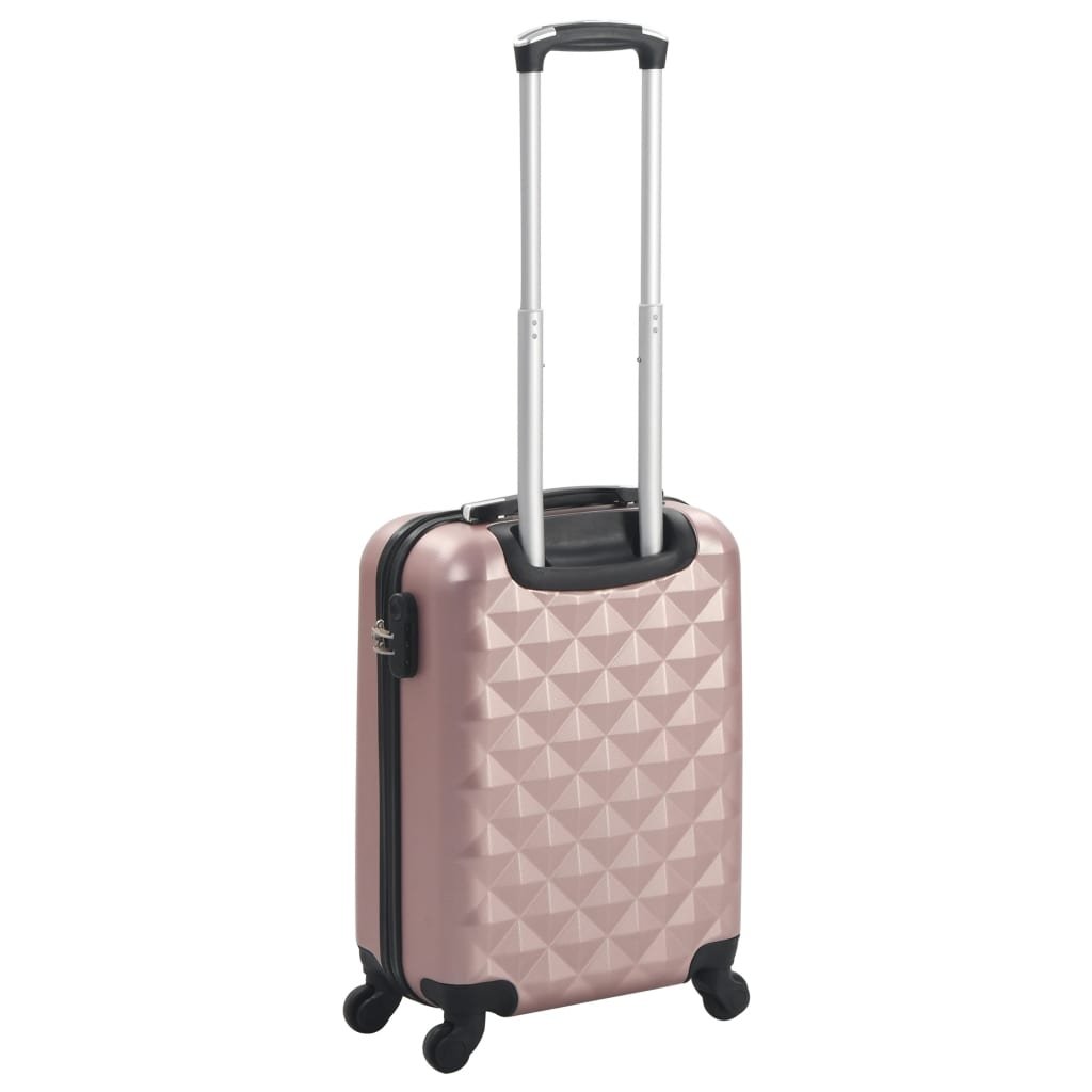 vidaXL Hardcase Trolley Rose Gold ABS - Drakoi Marketplace