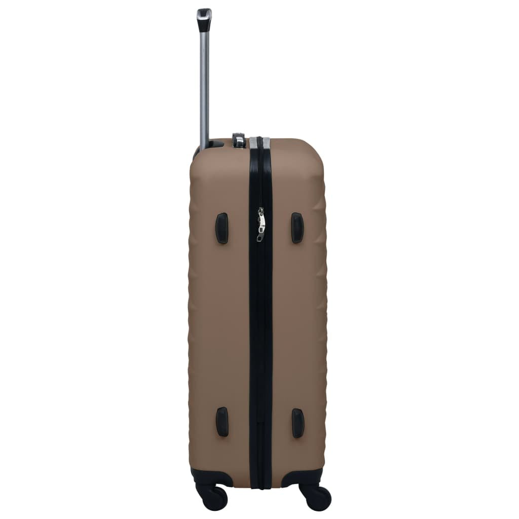 vidaXL Hardcase Trolley Set 2 pcs Brown ABS - Drakoi Marketplace