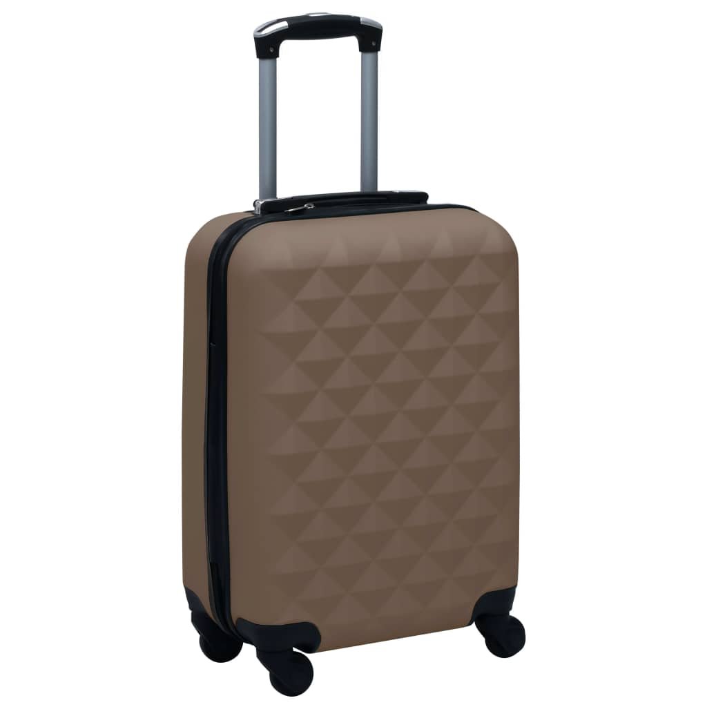 vidaXL Hardcase Trolley Set 2 pcs Brown ABS - Drakoi Marketplace