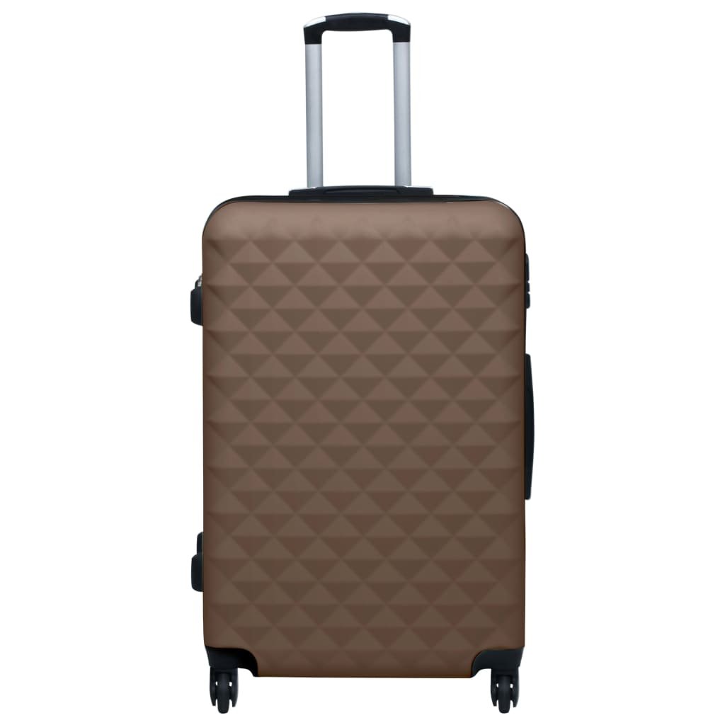 vidaXL Hardcase Trolley Set 2 pcs Brown ABS - Drakoi Marketplace