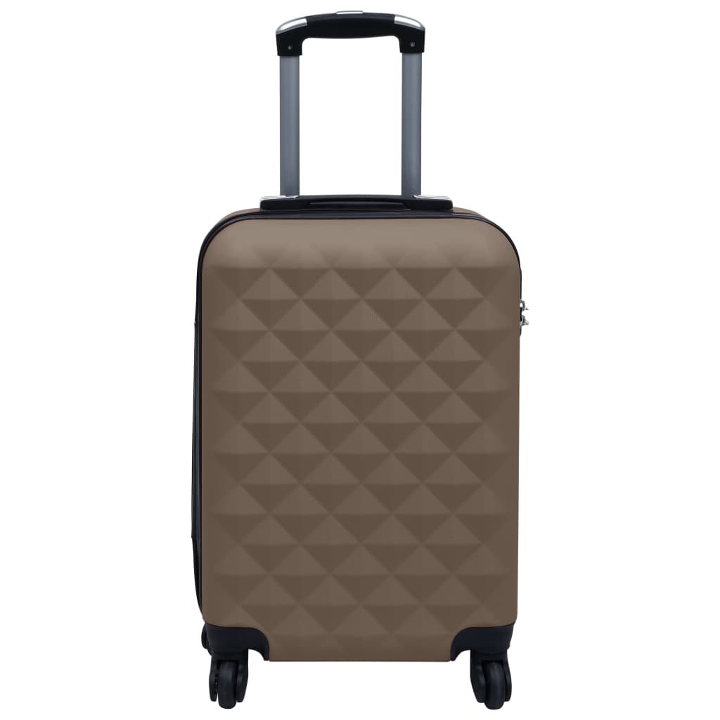 vidaXL Hardcase Trolley Set 2 pcs Brown ABS - Drakoi Marketplace