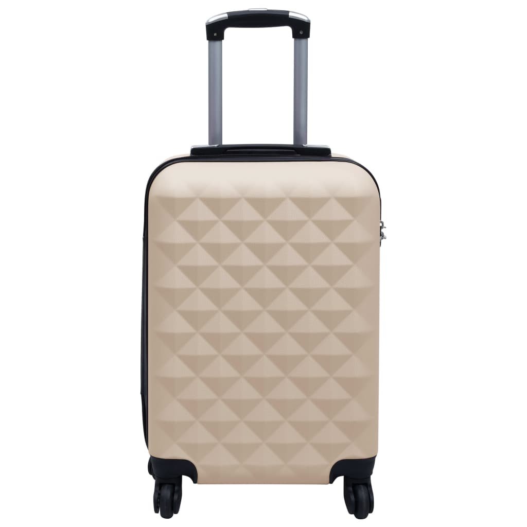 vidaXL Hardcase Trolley Set 2 pcs Gold ABS - Drakoi Marketplace