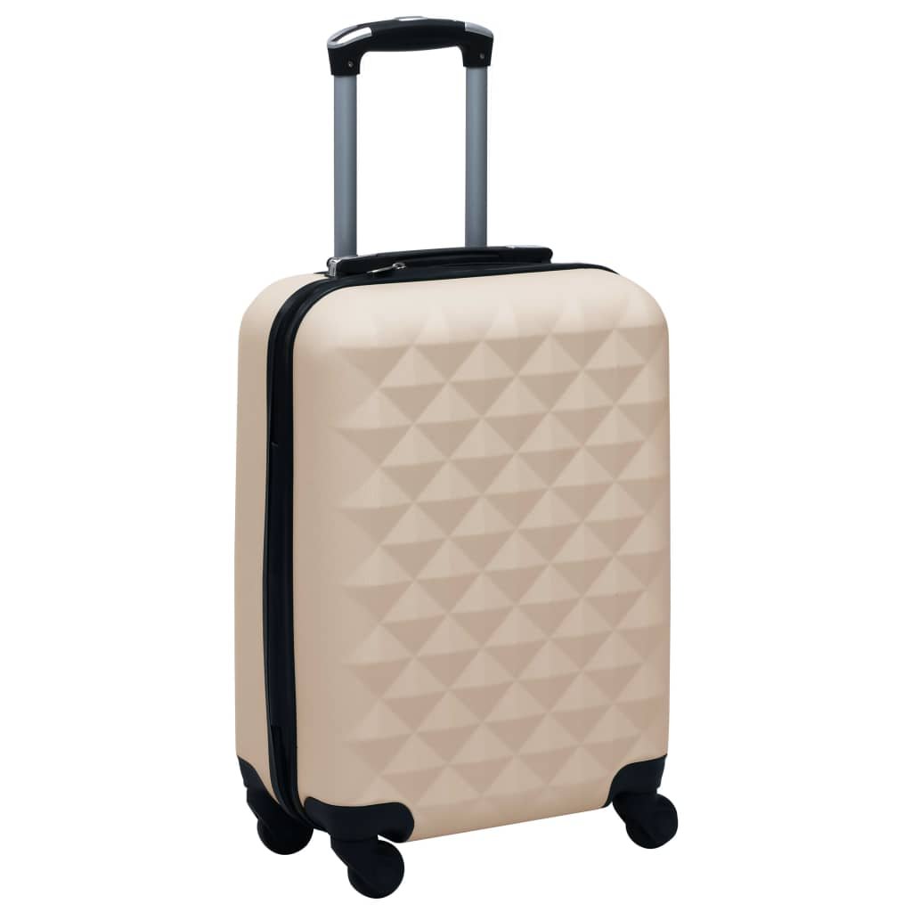 vidaXL Hardcase Trolley Set 2 pcs Gold ABS - Drakoi Marketplace