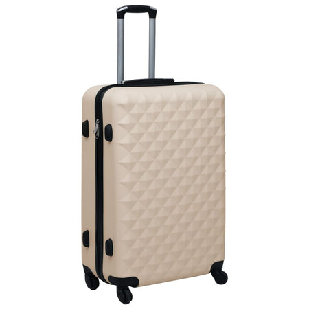 vidaXL Hardcase Trolley Set 2 pcs Gold ABS - Drakoi Marketplace