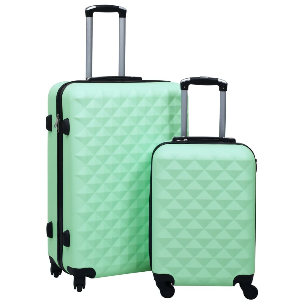 vidaXL Hardcase Trolley Set 2 pcs Mint ABS - Drakoi Marketplace