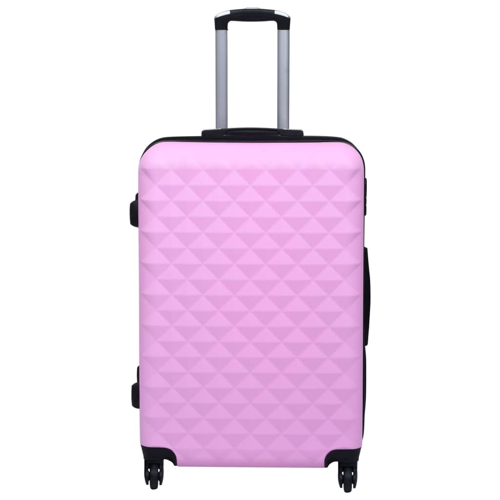 vidaXL Hardcase Trolley Set 2 pcs Pink ABS - Drakoi Marketplace