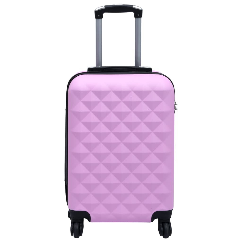 vidaXL Hardcase Trolley Set 2 pcs Pink ABS - Drakoi Marketplace