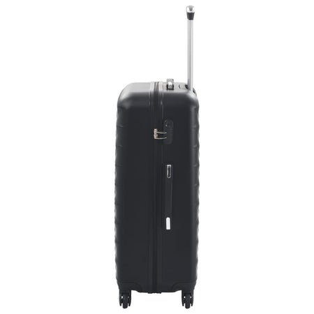 vidaXL Hardcase Trolley Set 3 pcs Black ABS - Drakoi Marketplace