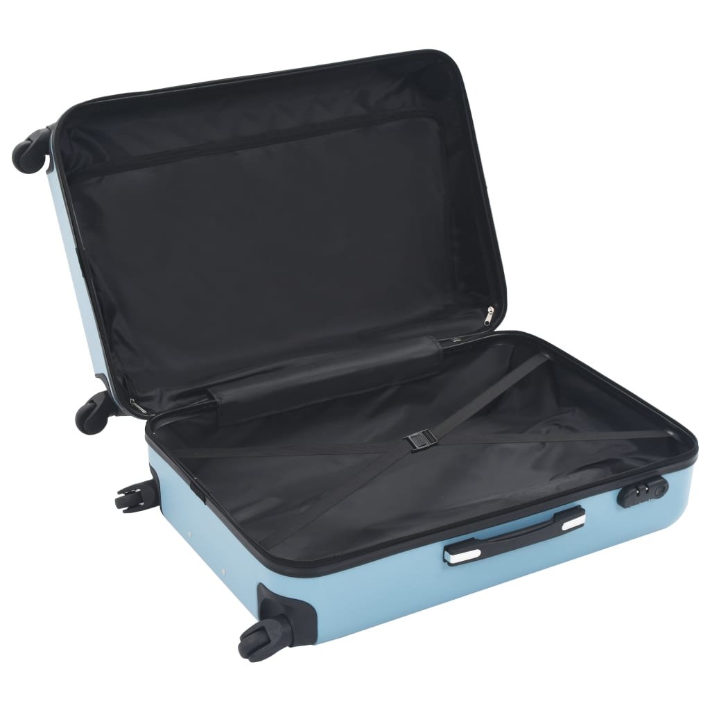 vidaXL Hardcase Trolley Set 3 pcs Blue ABS - Drakoi Marketplace