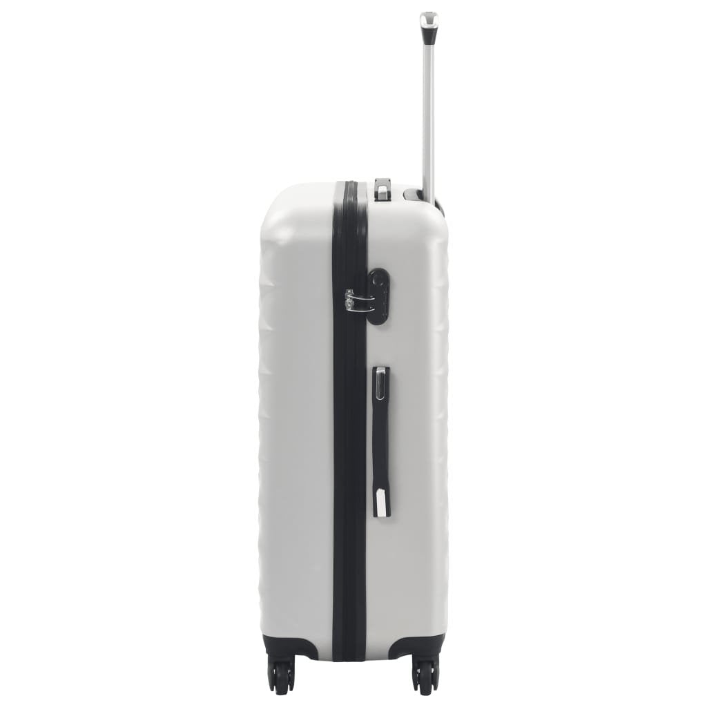 vidaXL Hardcase Trolley Set 3 pcs Bright Silver ABS - Drakoi Marketplace