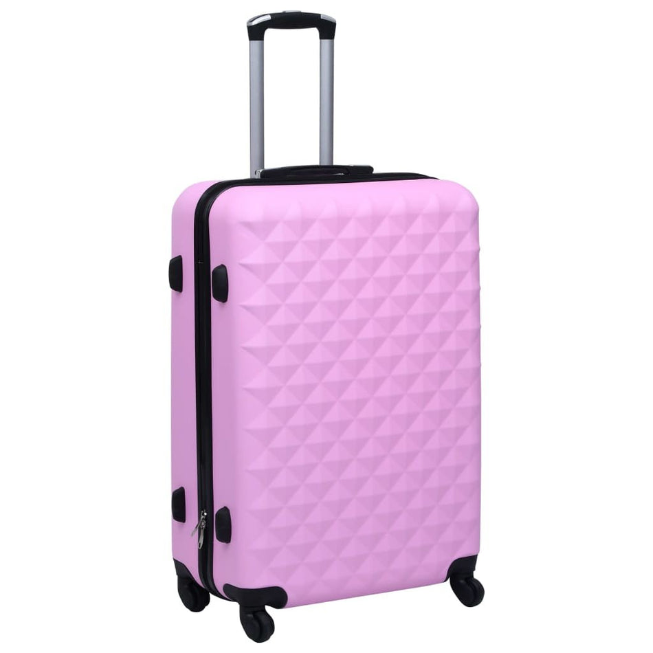 vidaXL Hardcase Trolley Set 3 pcs Pink ABS - Drakoi Marketplace
