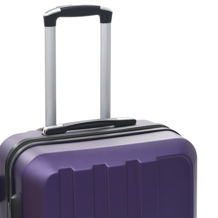 vidaXL Hardcase Trolley Set 3 pcs Purple ABS - Drakoi Marketplace