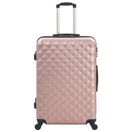 vidaXL Hardcase Trolley Set 3 pcs Rose Gold ABS - Drakoi Marketplace